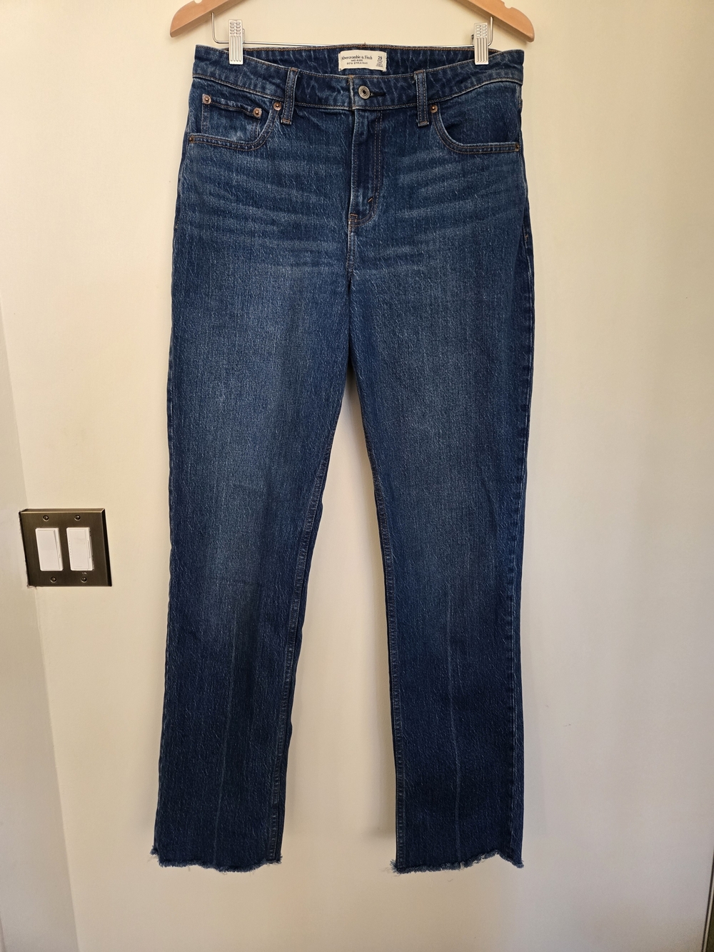 Classic High-Rise Straight Leg Jeans — Indigo Blue